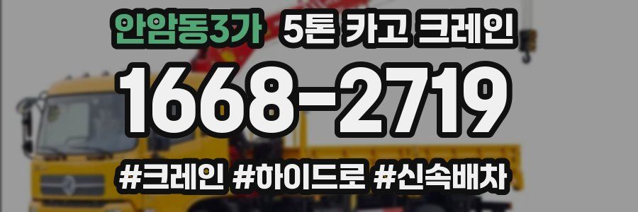 안암동3가 5톤 카고 크레인