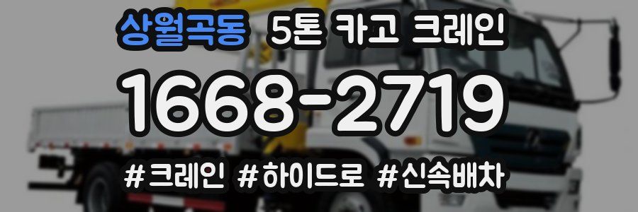 상월곡동 5톤 카고 크레인