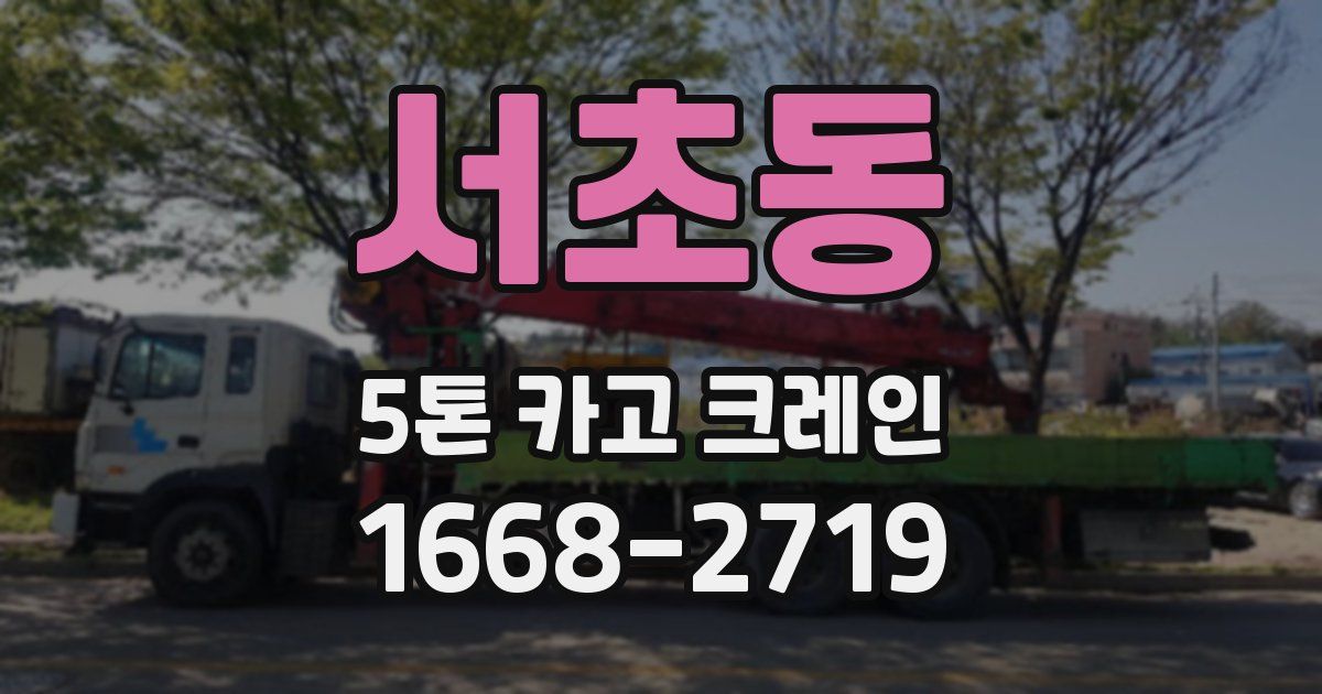 서초동 5톤 카고 크레인