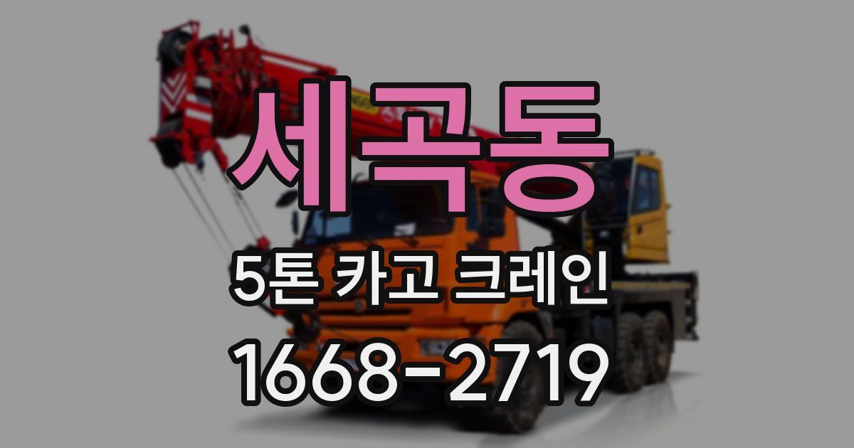 세곡동 5톤 카고 크레인