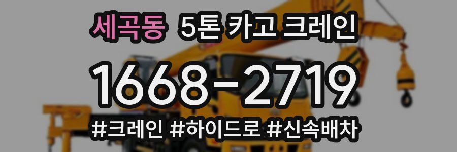 세곡동 5톤 카고 크레인