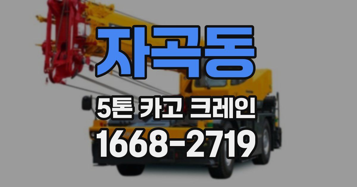 자곡동 5톤 카고 크레인