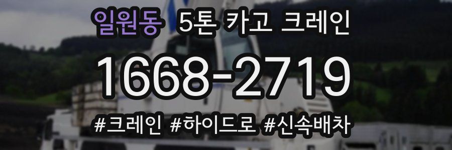 일원동 5톤 카고 크레인