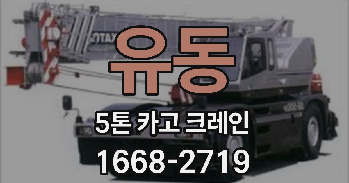 유동 5톤 카고 크레인