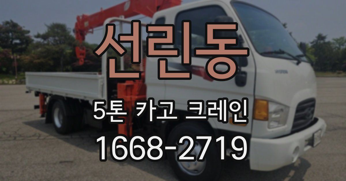 선린동 5톤 카고 크레인