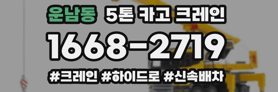 운남동 5톤 카고 크레인