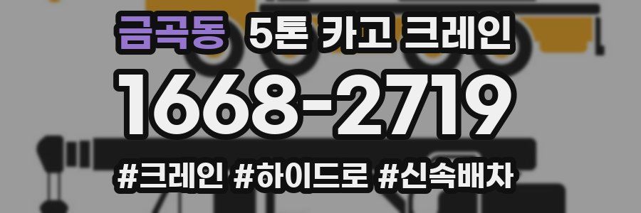 금곡동 5톤 카고 크레인