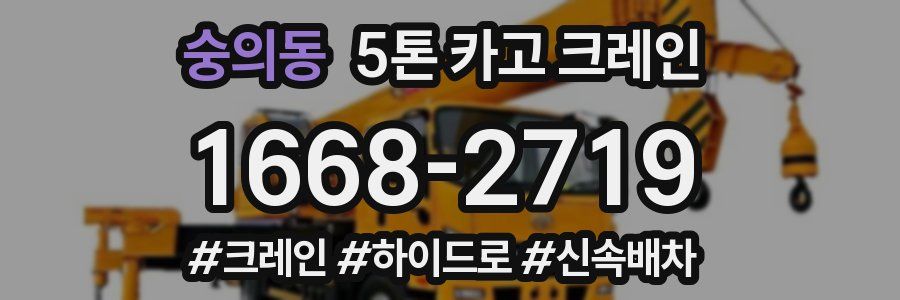 숭의동 5톤 카고 크레인