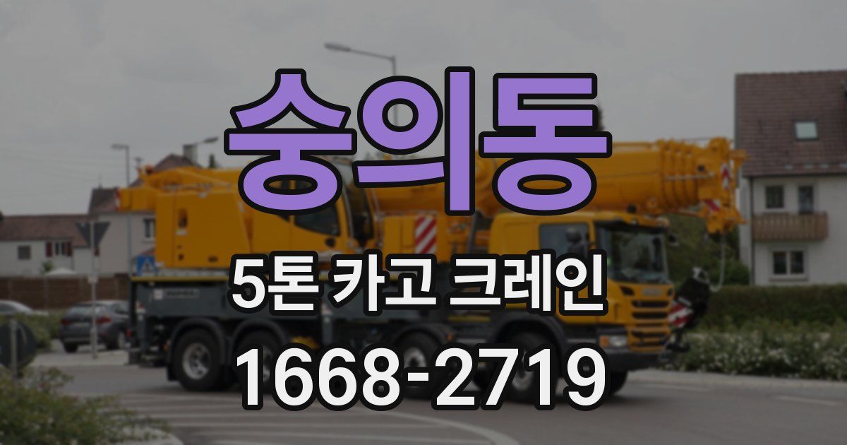 숭의동 5톤 카고 크레인
