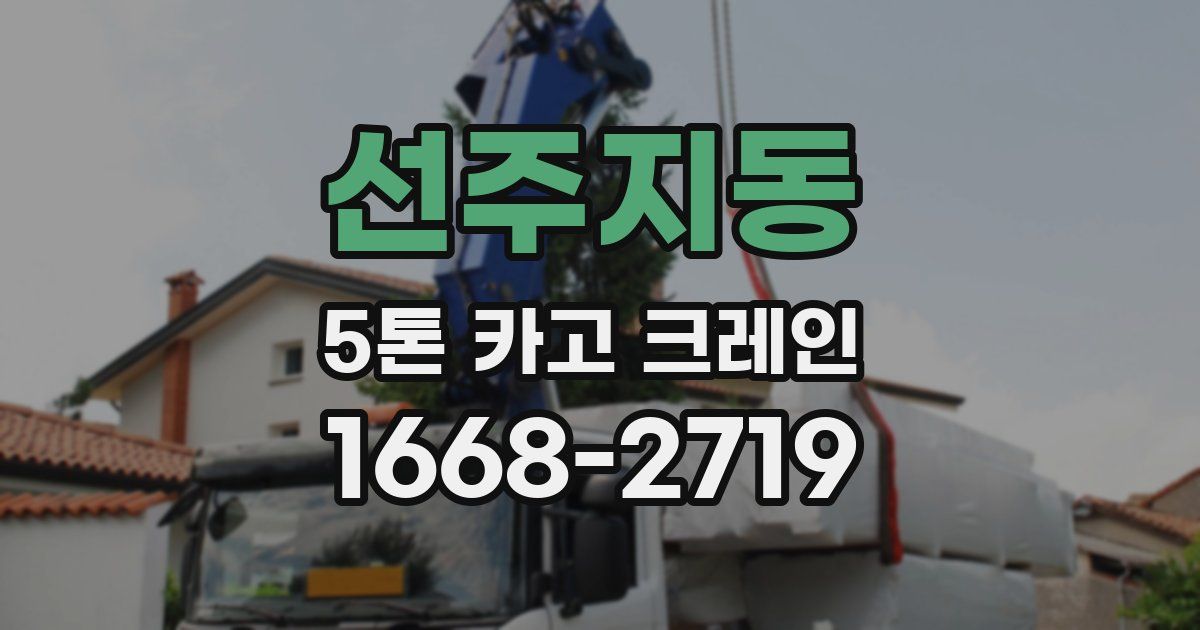선주지동 5톤 카고 크레인