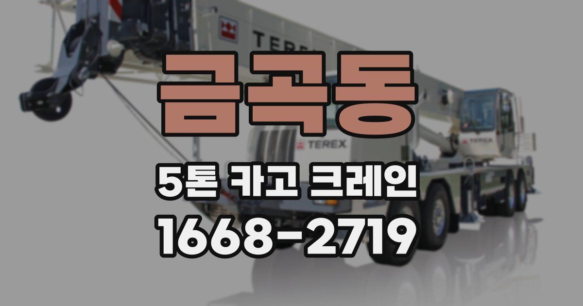금곡동 5톤 카고 크레인