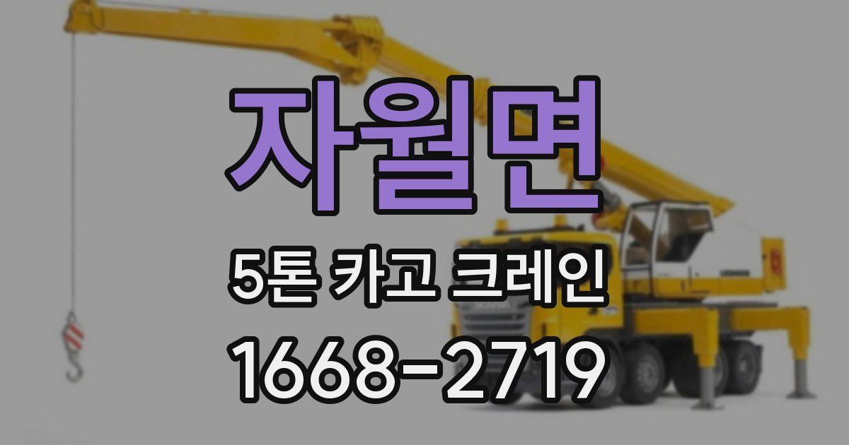 자월면 5톤 카고 크레인