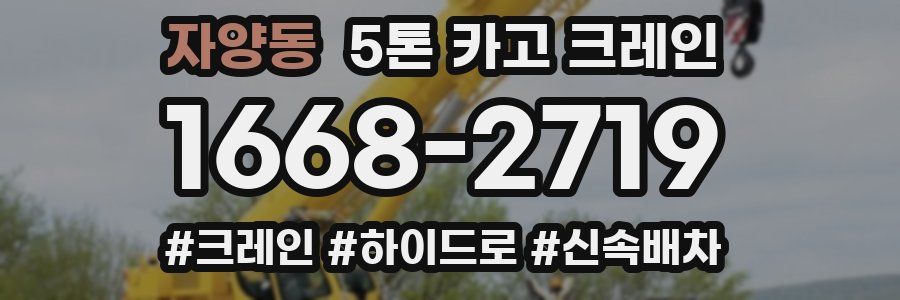 자양동 5톤 카고 크레인