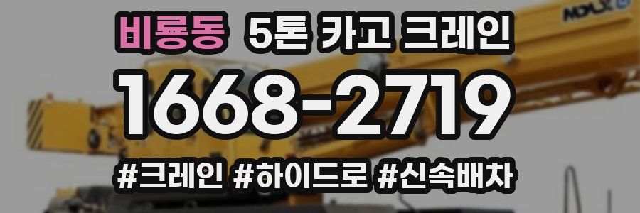 비룡동 5톤 카고 크레인