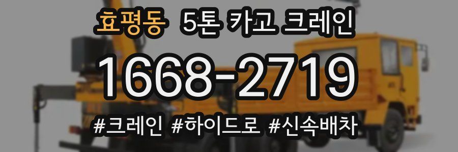 효평동 5톤 카고 크레인