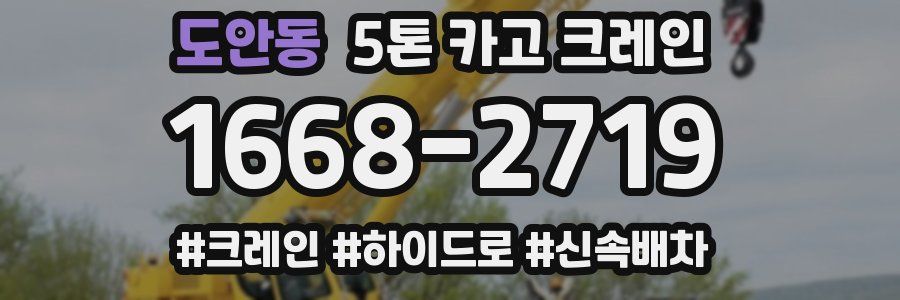 도안동 5톤 카고 크레인