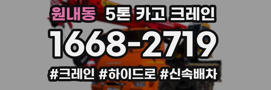 원내동 5톤 카고 크레인