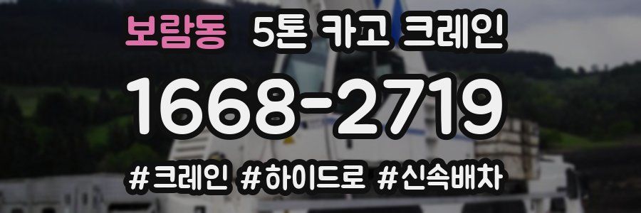 보람동 5톤 카고 크레인