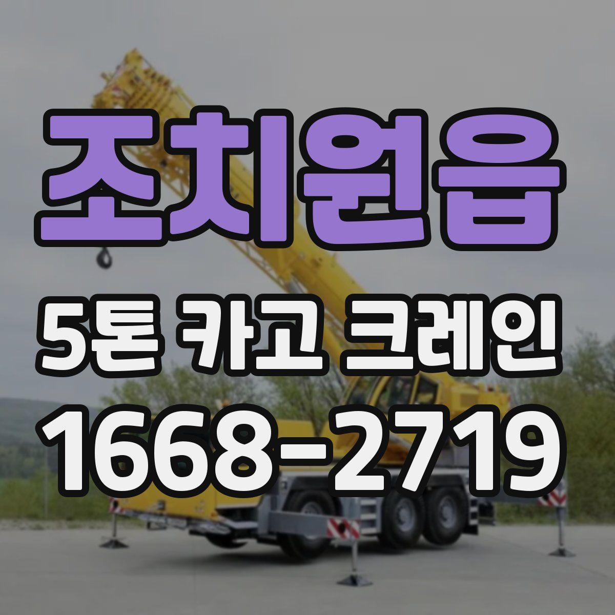 조치원읍 5톤 카고 크레인