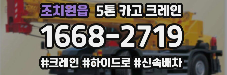 조치원읍 5톤 카고 크레인