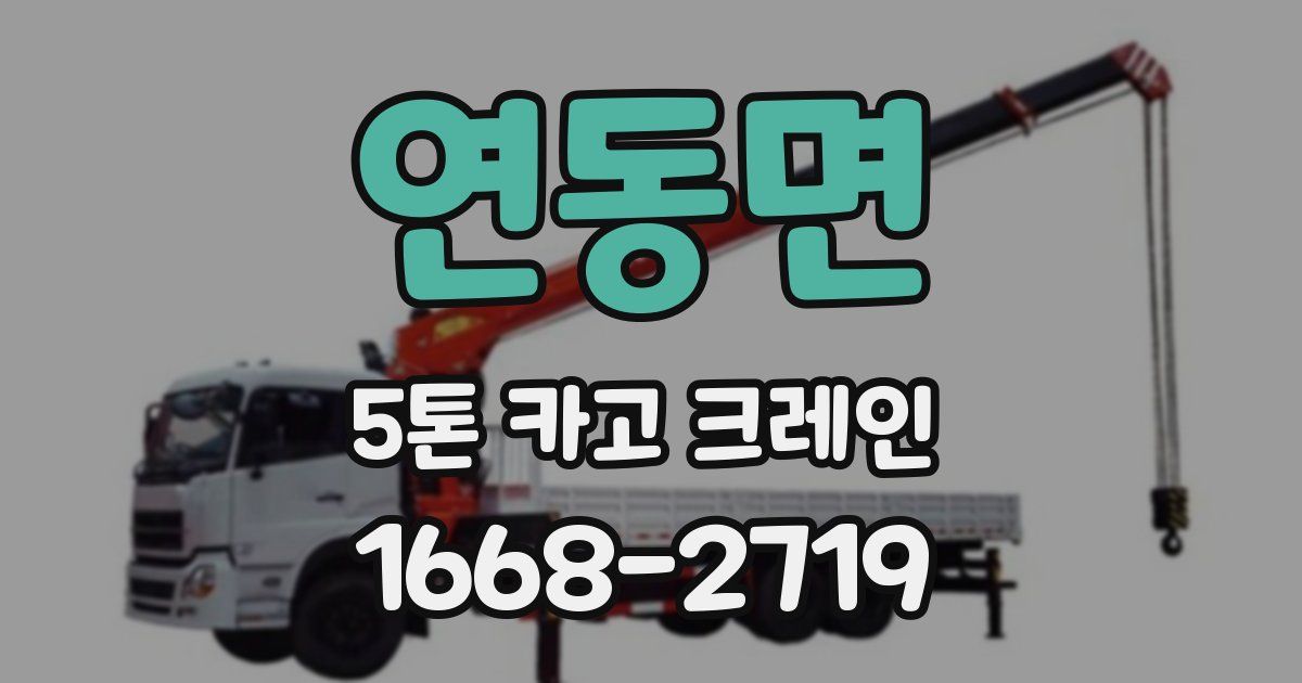 연동면 5톤 카고 크레인