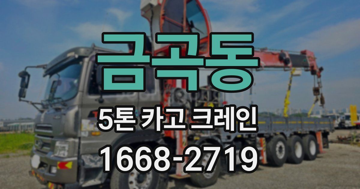 금곡동 5톤 카고 크레인