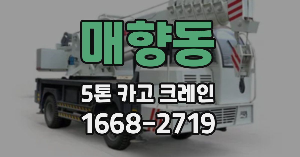 매향동 5톤 카고 크레인