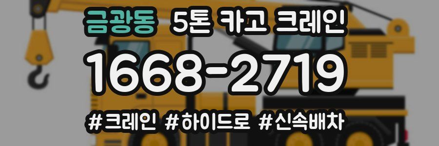금광동 5톤 카고 크레인