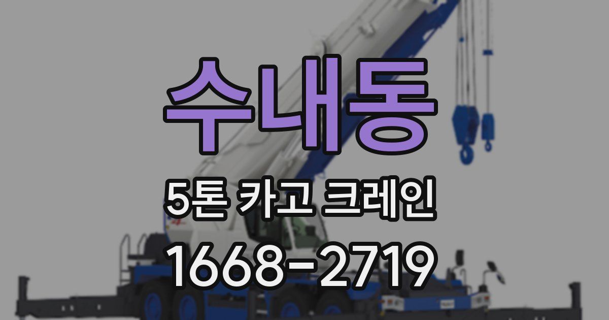 수내동 5톤 카고 크레인