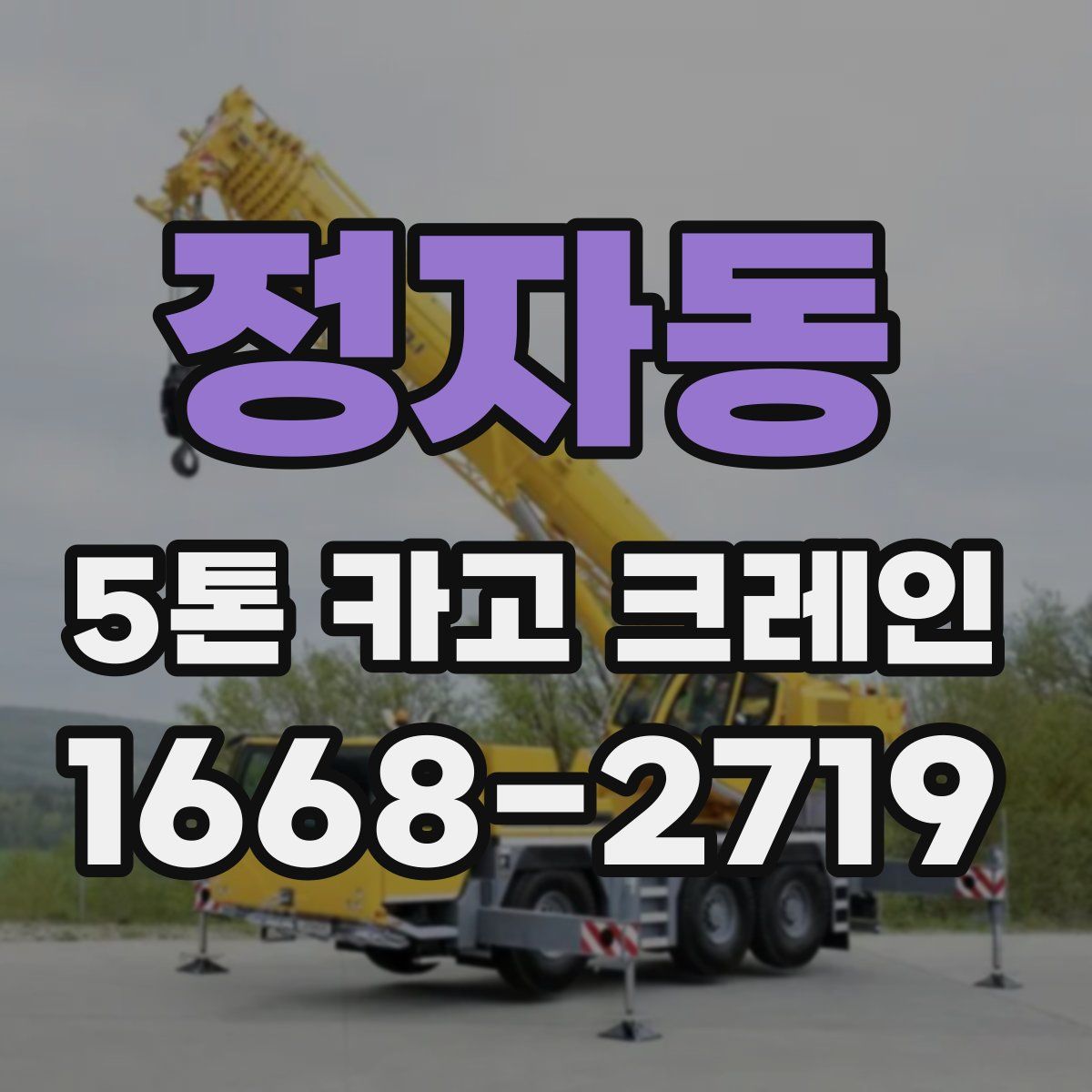 정자동 5톤 카고 크레인