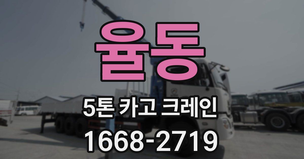 율동 5톤 카고 크레인