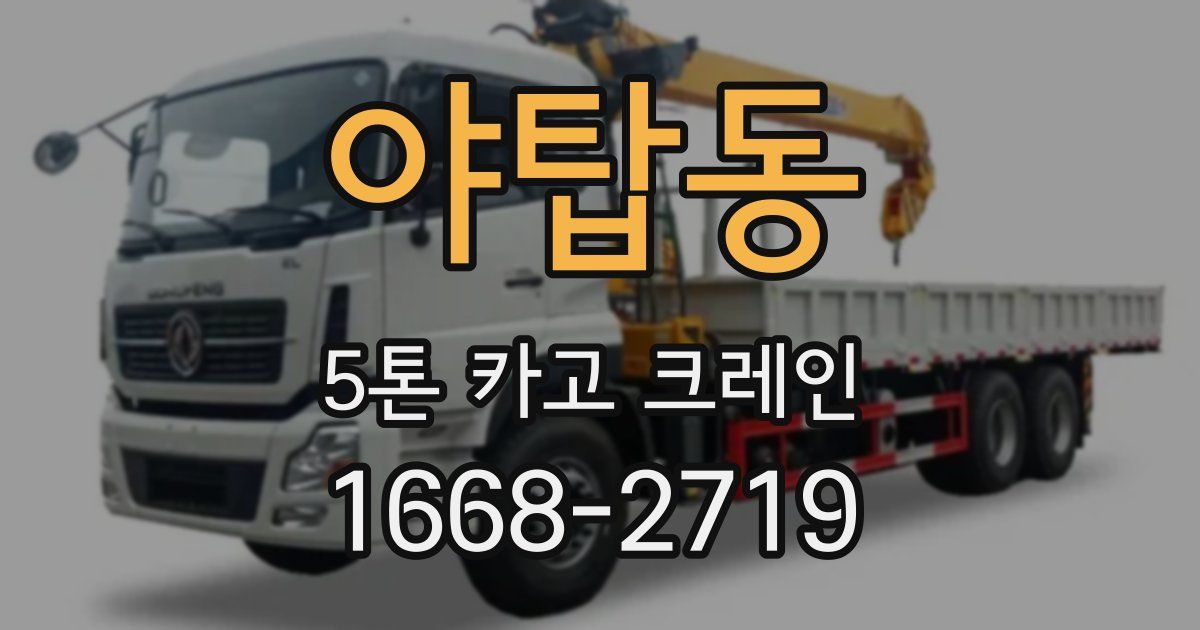 야탑동 5톤 카고 크레인
