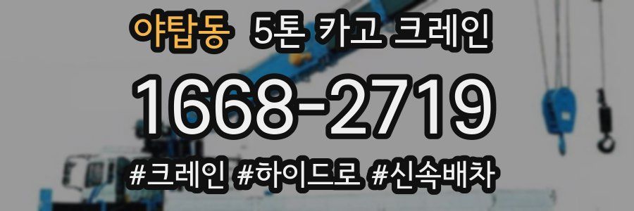 야탑동 5톤 카고 크레인