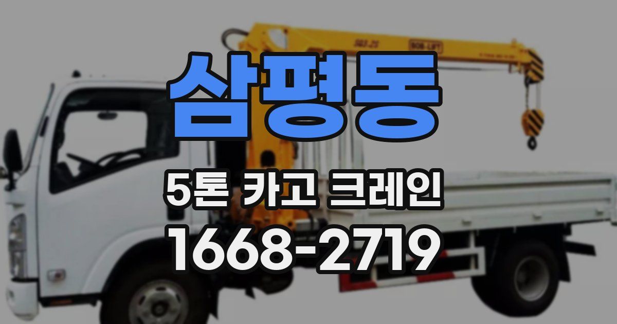 삼평동 5톤 카고 크레인