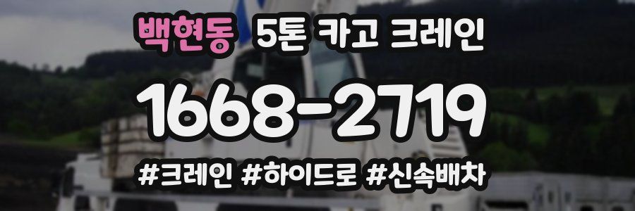 백현동 5톤 카고 크레인