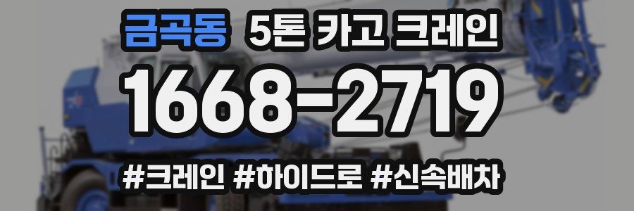 금곡동 5톤 카고 크레인