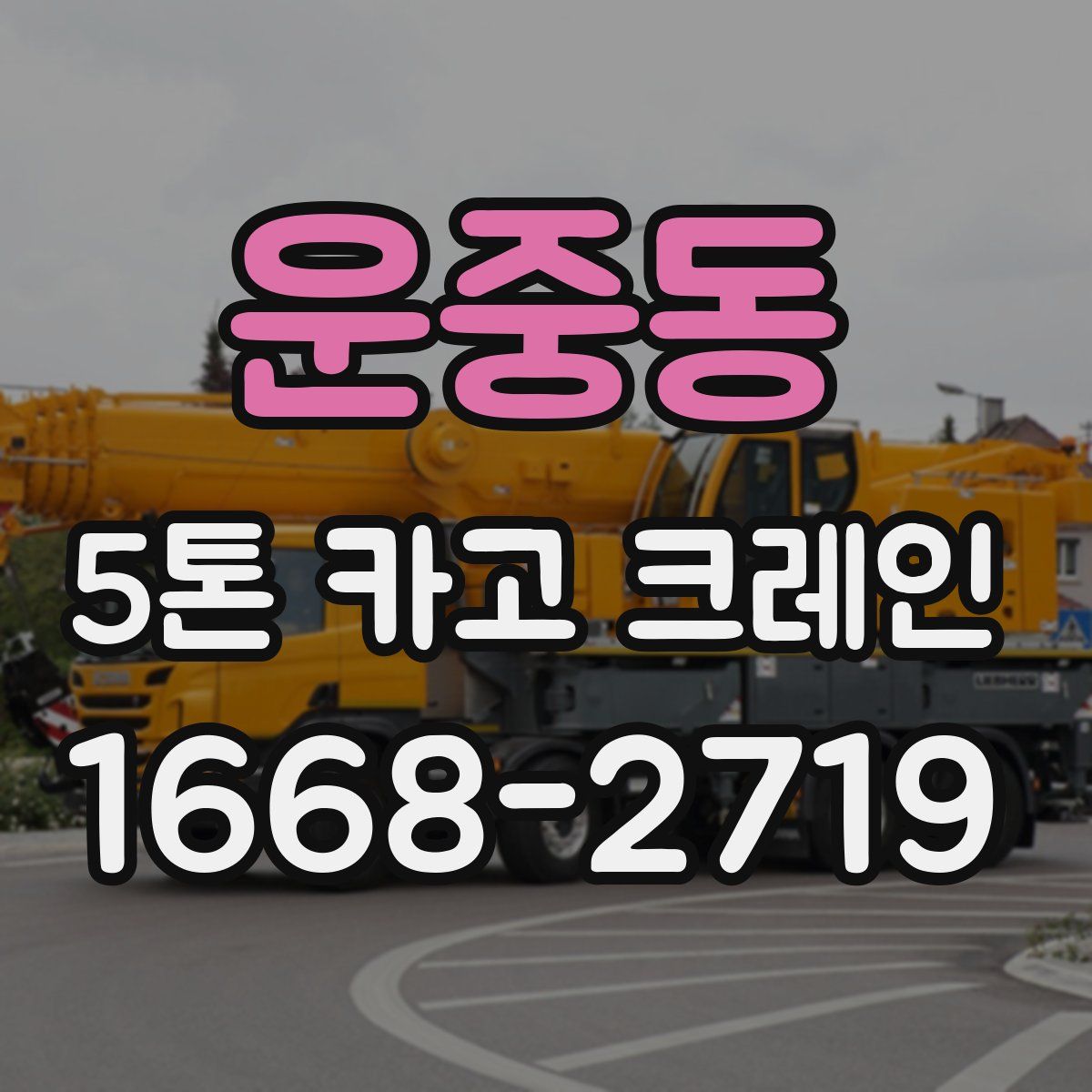 운중동 5톤 카고 크레인