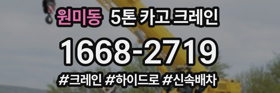원미동 5톤 카고 크레인