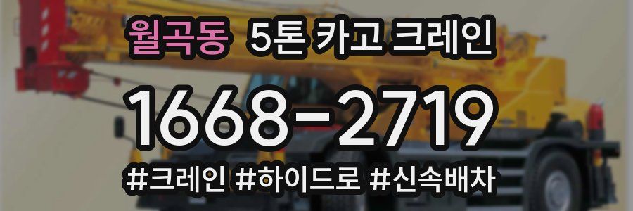 월곡동 5톤 카고 크레인