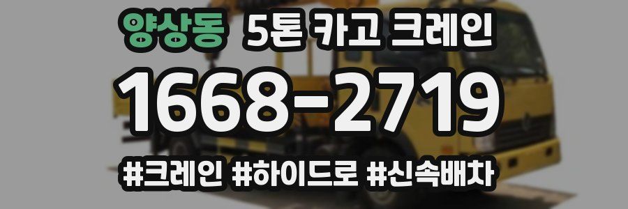 양상동 5톤 카고 크레인