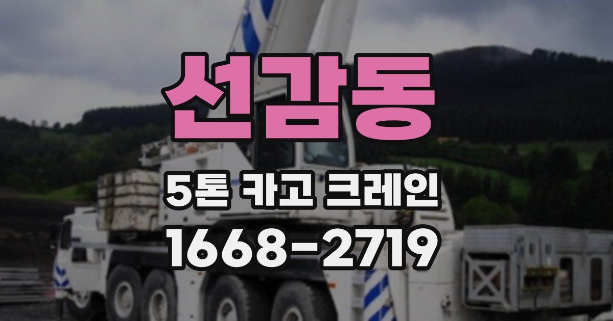 선감동 5톤 카고 크레인