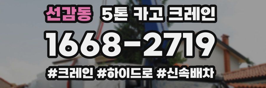 선감동 5톤 카고 크레인