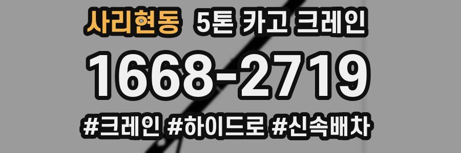 사리현동 5톤 카고 크레인