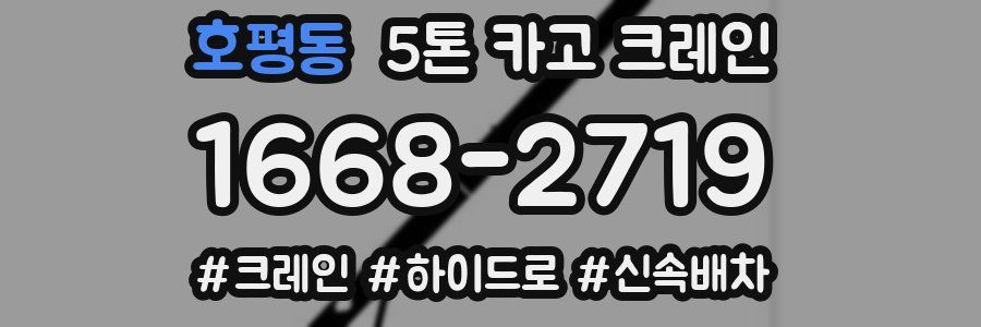 호평동 5톤 카고 크레인