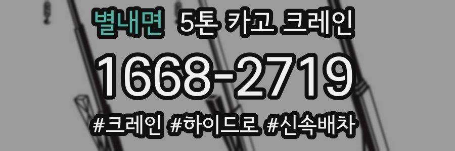 별내면 5톤 카고 크레인