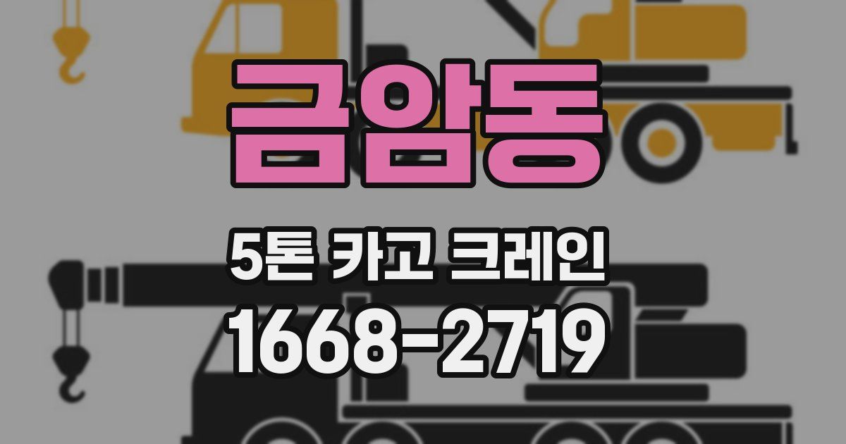 금암동 5톤 카고 크레인