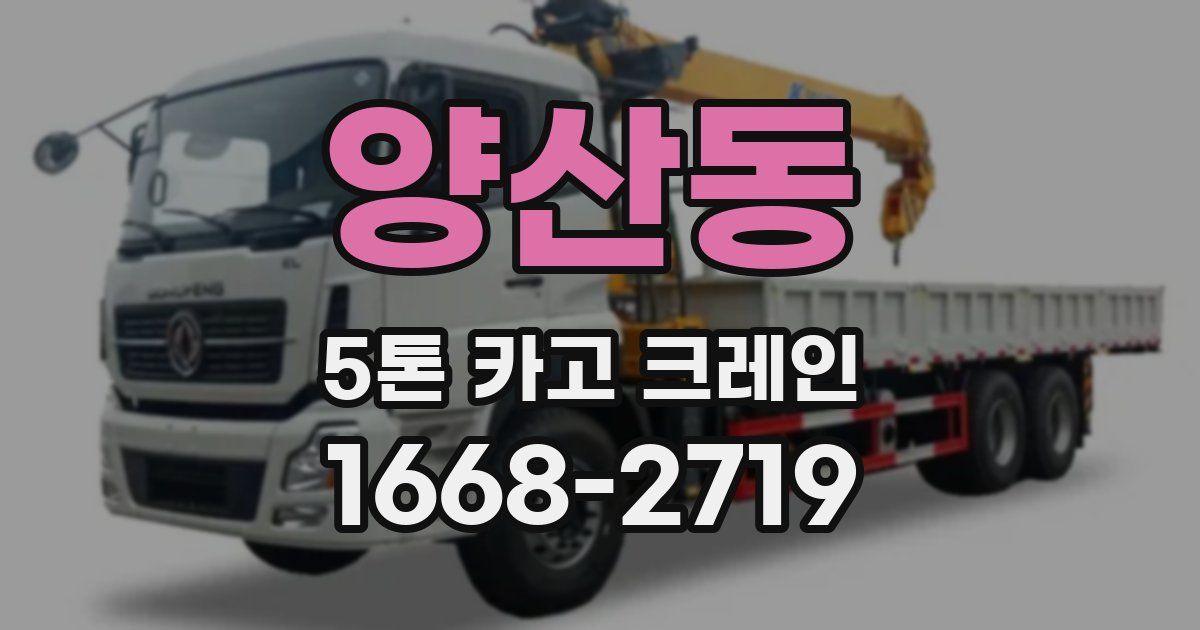 양산동 5톤 카고 크레인