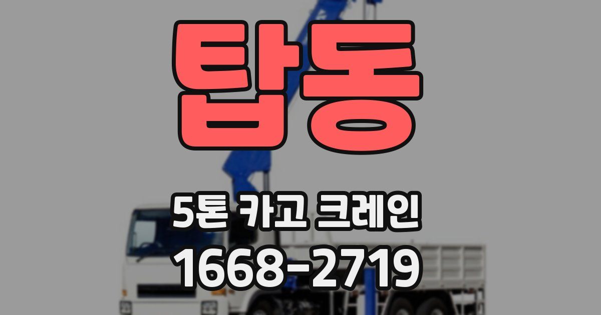 탑동 5톤 카고 크레인