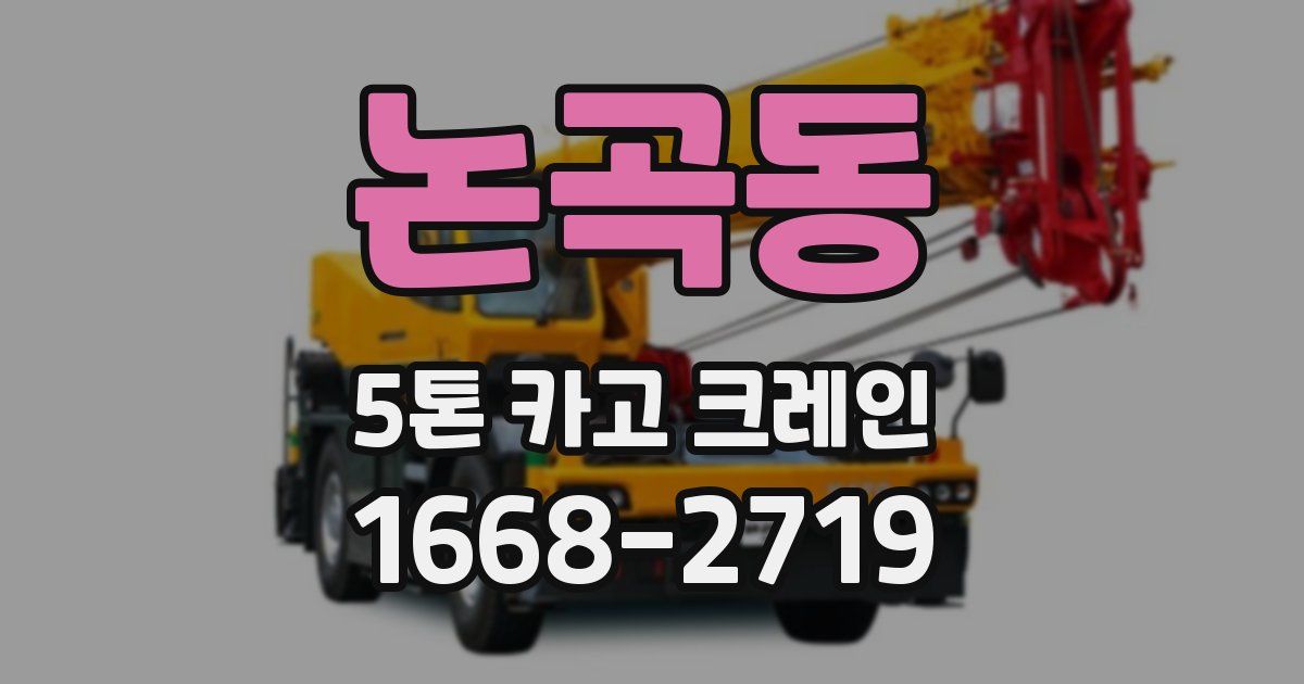 논곡동 5톤 카고 크레인