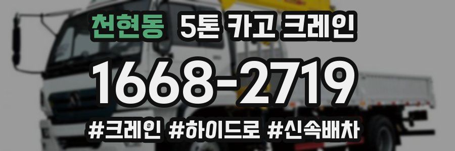 천현동 5톤 카고 크레인